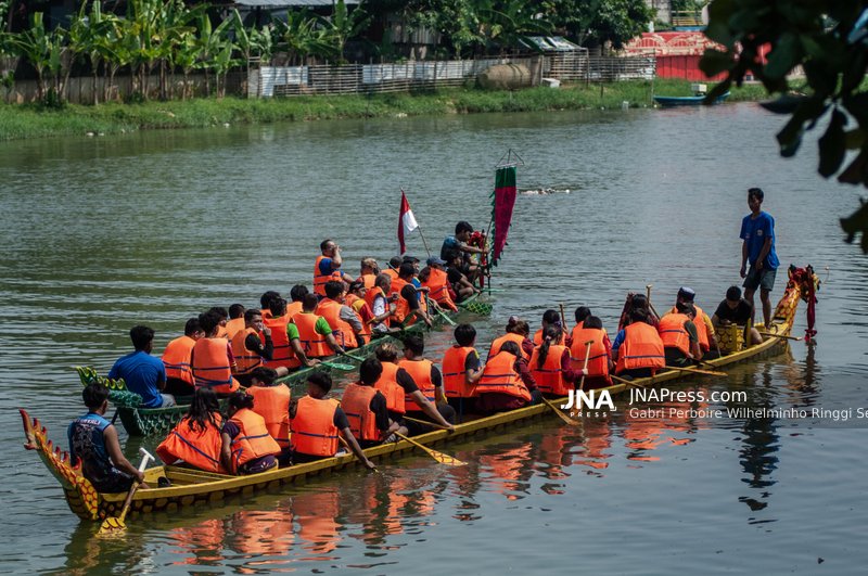 Dragon Boat Festival or Peh Cun at Cisadane River in Tangerang, Indonesia