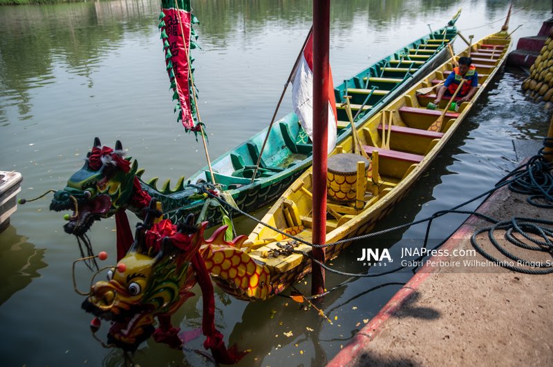 Dragon Boat Festival or Peh Cun at Cisadane River in Tangerang, Indonesia
