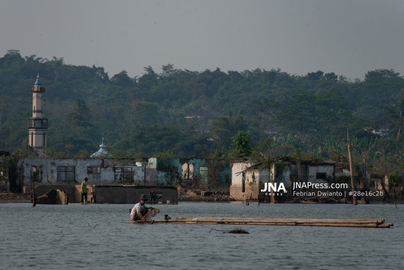 Village Area Re-Emerged in Lebak, Indonesia.