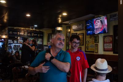 Chileans watch the semi-final between Argentina and England at the 2026 World Cup