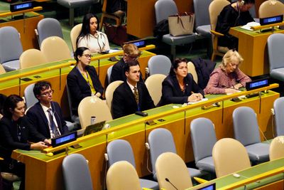 US delegation watches Zelenskyy’s UN General Assembly address