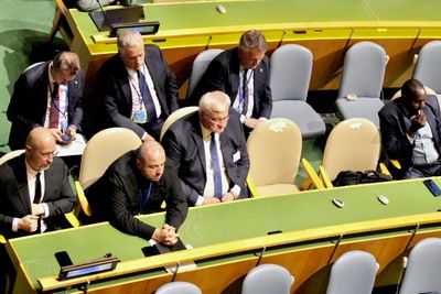 Ukrainian delegation watches Zelenskyy’s UN General Assembly address
