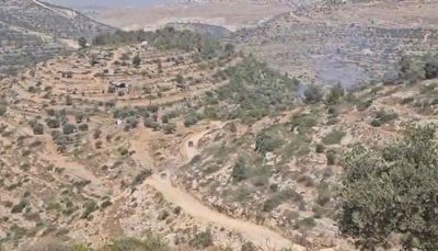 Settlers Erect Tent on Jabal Batn al-Hayya Northwest of Ramallah