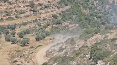 Settlers Erect Tent on Jabal Batn al-Hayya Northwest of Ramallah