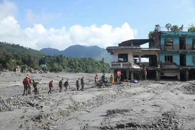 Bhotekoshi Flood: Rescue Teams Search for Missing People