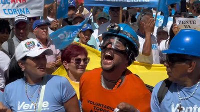 Venezuelan opposition supporters march in Caracas over disputed 2024 presidential election