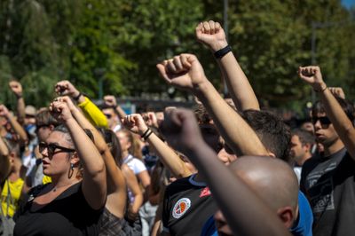 ERNAI Demonstration Opposes Fascism in San Sebastian