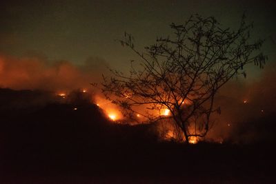 Jatiwaringin Landfill fire in Tangerang, Indonesia