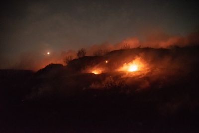Jatiwaringin Landfill fire in Tangerang, Indonesia