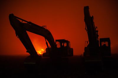 Jatiwaringin Landfill fire in Tangerang, Indonesia