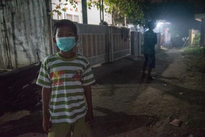Jatiwaringin Landfill fire in Tangerang, Indonesia