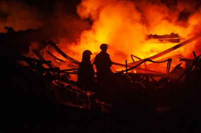 Firefighters battle factory blaze in East Jakarta