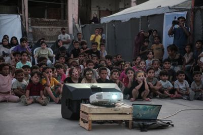 Film screening offers respite for displaced children in Gaza