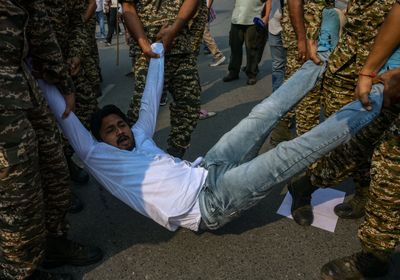 NSUI Protesters Detained in Delhi