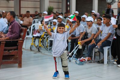 Children With Limb Loss in Gaza Watch Egypt-Argentina World Cup Match