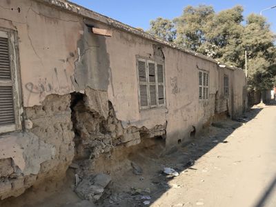 Traditional mud-brick architecture survives amid urban development in El-Arish