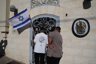 Far-right Israelis protest outside UK Consulate in East Jerusalem
