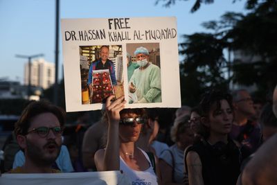 Protest in Tel Aviv Calls for Release of Palestinian Doctor Hussam Abu Safiya