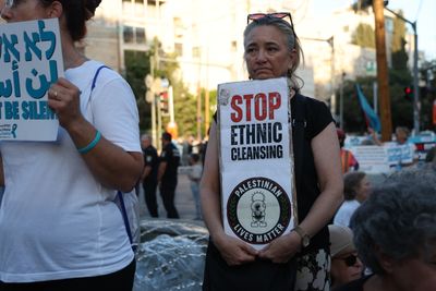Israeli and Arab activists protest settler violence in Jerusalem