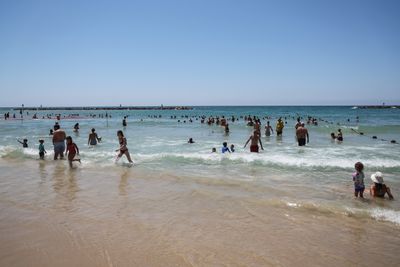 Israelis Flock to Tel Aviv Beach Amid Summer Heat