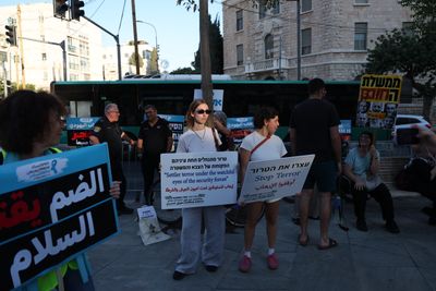 Israeli and Arab activists protest settler violence in Jerusalem