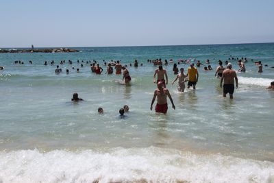 Israelis Flock to Tel Aviv Beach Amid Summer Heat