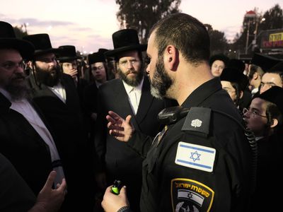 Ultra-Orthodox Protesters Rally Outside Military Prison Near Kfar Yona