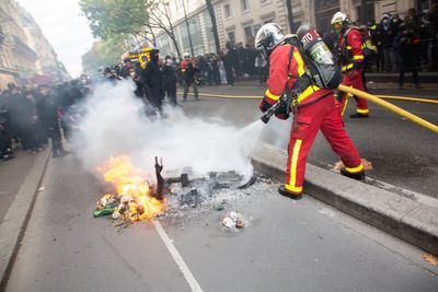 Protesters Gather at Place de la République in Paris