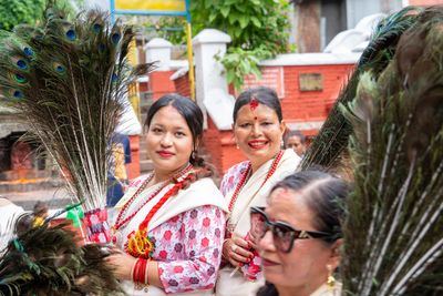 Devotees Visit Krishna Temples During Procession in Lalitpur