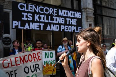 Activists March Through Central London During Anti-Glencore Demonstration
