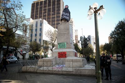 Maria Galindo Stages Protest in Downtown La Paz
