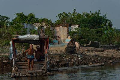 Village Area Re-Emerged in Lebak, Indonesia.