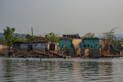 Village Area Re-Emerged in Lebak, Indonesia.